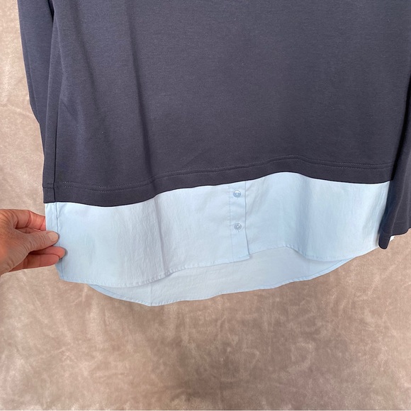 🎉Athleta Gallery Top 2.0, Women’s Size Med, Navy/Quarry Blue - Picture 6 of 8